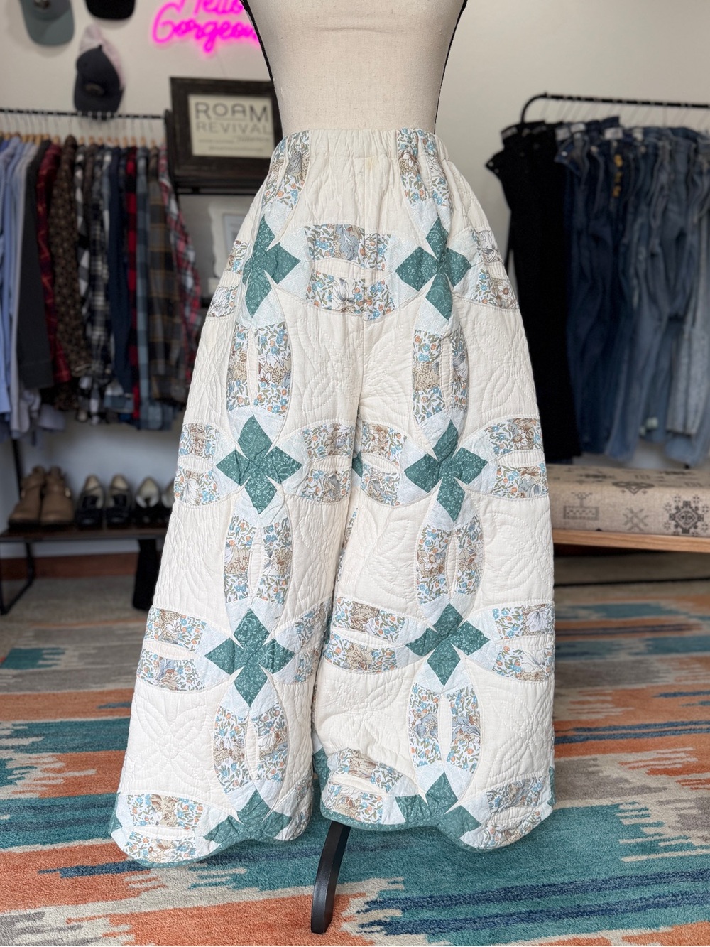 Vintage Quilt Pants Handmade